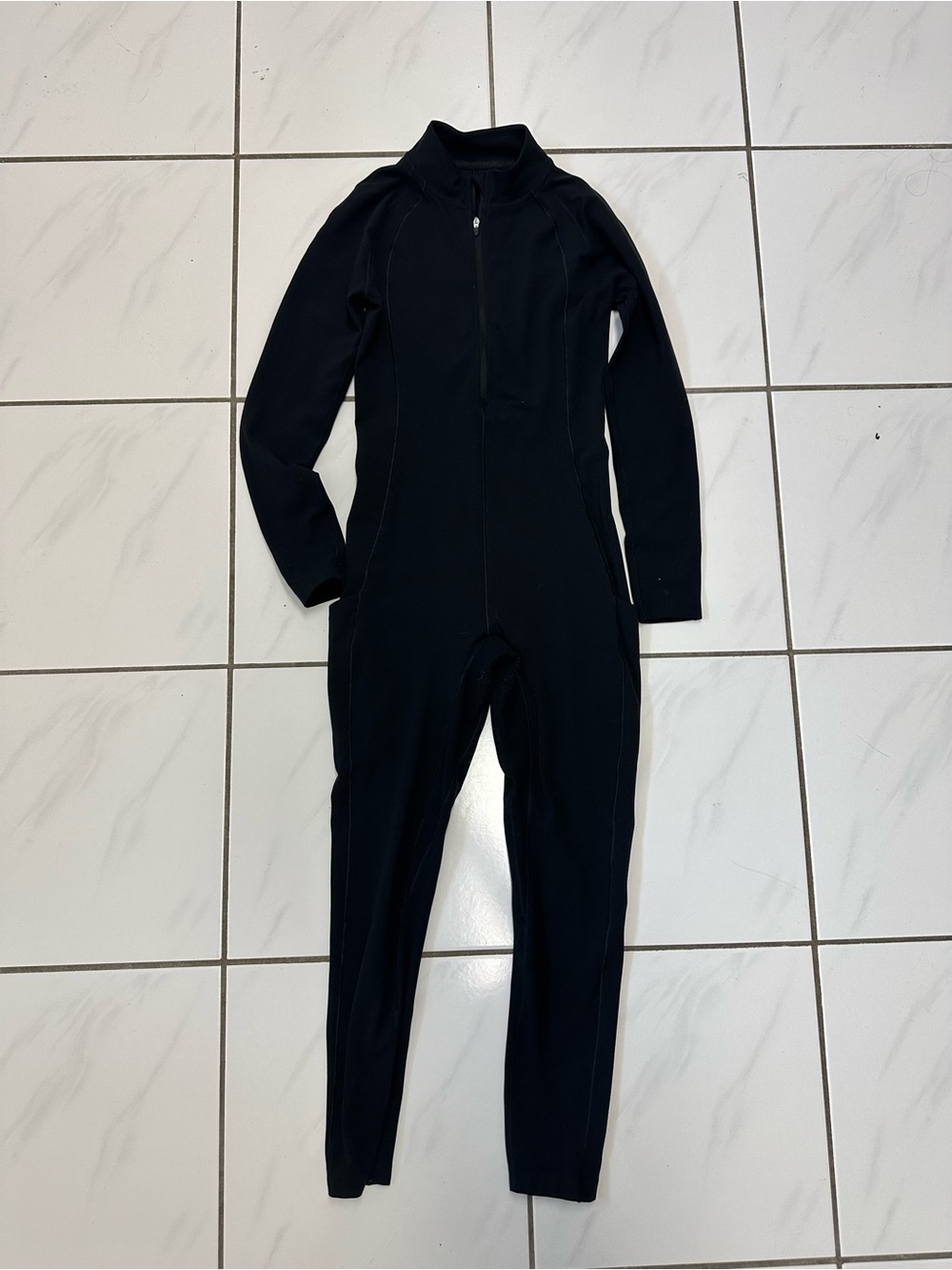 TNACTION Aritzia Black Long Sleeve Quarter Zip Romper One Piece S